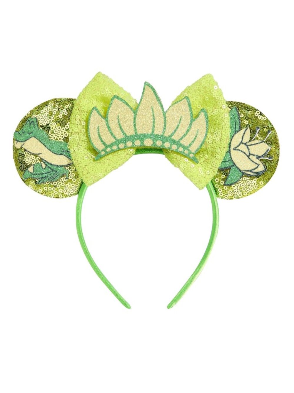 Women Green Tiana Sequin Halloween Mickey Mouse Headband for Cosplay